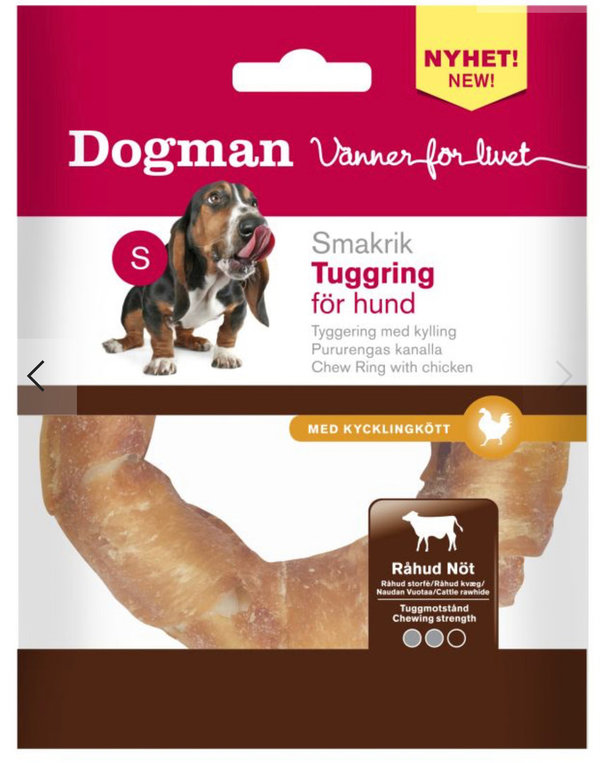 Dogman Tuggring med kyckling Vit S 7,5cm